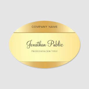 Kalligraphisches Skript Moderner Template Glamour  Namensschild