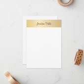 Kalligraphisches Skript Modernes, kreatives Gold-L Mitteilungskarte (Vorderseite/Rückseite Beispiel)