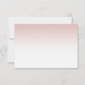 Kalligraphisches Skript Schöne Rose Gold Template Mitteilungskarte (Rückseite)