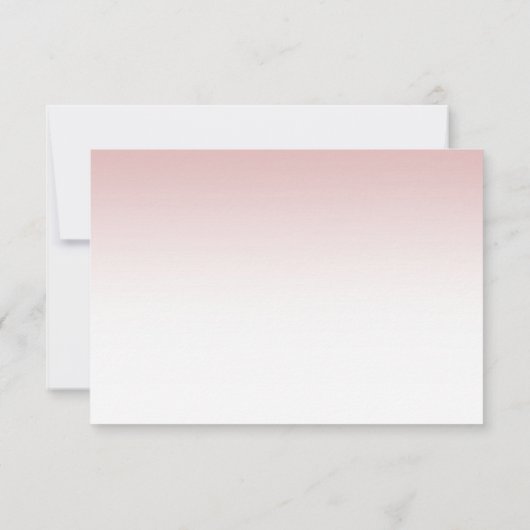 Kalligraphisches Skript Schöne Rose Gold Template Mitteilungskarte (Rückseite)