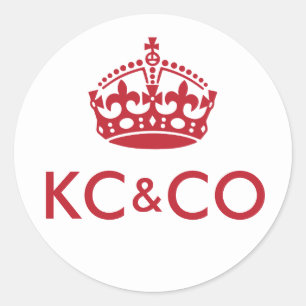 KALM HALTEN und BEACHTEN - Hintergrund ändern Runder Aufkleber