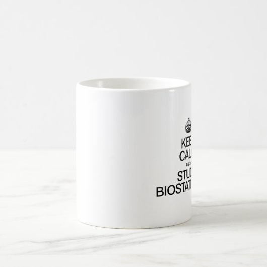 KALM UND STUDIERENDE BIOSTATISTIKEN behalten Kaffeetasse (Mittel)