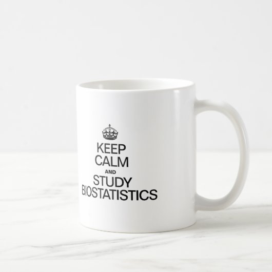 KALM UND STUDIERENDE BIOSTATISTIKEN behalten Kaffeetasse (Rechts)