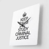 KALM UND STUDIERENDE STRAFGERICHTSPRECHUNG behalte Quadratische Wanduhr (Winkel)