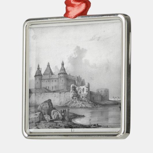 Kalmar Schloss Silbernes Ornament (Links)