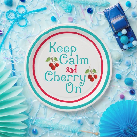 Kalmare und Kirsche auf Papierplatte behalten Pappteller (Party)