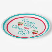 Kalmare und Kirsche auf Papierplatte behalten Pappteller (Schrägansicht)