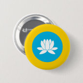 Kalmykia-Fahne Russische Republik Button (Vorne & Hinten)