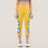 Kalmykia Flag Capri Leggings (Vorderseite)