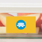 Kalmykia Flag Etiketten (Befestigt)