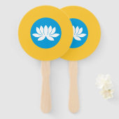 Kalmykia Flag Fächer (Vorne und Hinten)