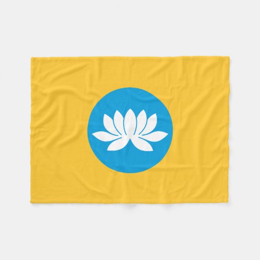 Kalmykia Flag Fleecedecke (Vorderseite (Horizontal))