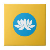 Kalmykia Flag Fliese (Vorderseite)