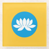 Kalmykia Flag Glasuntersetzer (Vorderseite)
