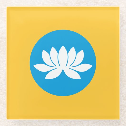 Kalmykia Flag Glasuntersetzer (Vorderseite)