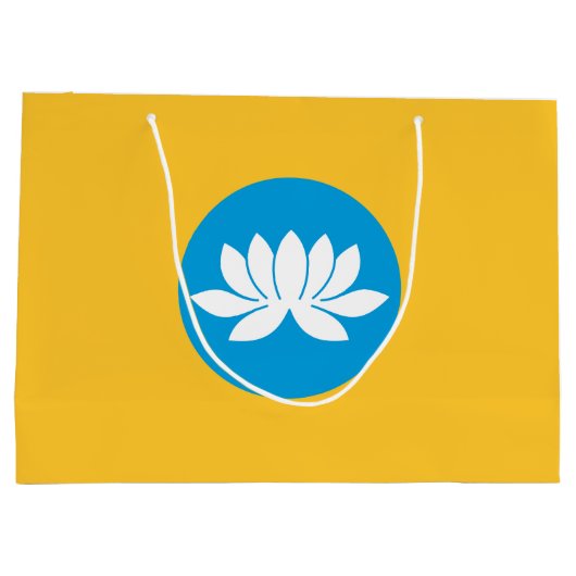 Kalmykia Flag Große Geschenktüte (Rückseite)