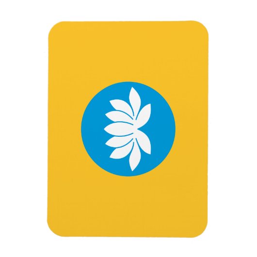 Kalmykia Flag Magnet (Vertikal)