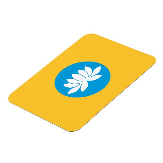Kalmykia Flag Magnet (Linke Seite)