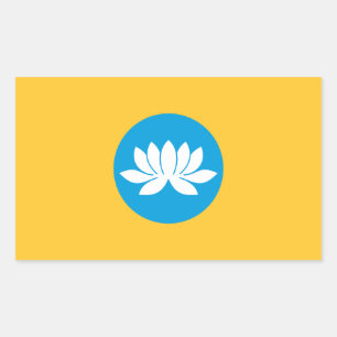 Kalmykia Flag Rechteckiger Aufkleber