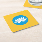 Kalmykia Flag Rechteckiger Pappuntersetzer (angewinkelt)