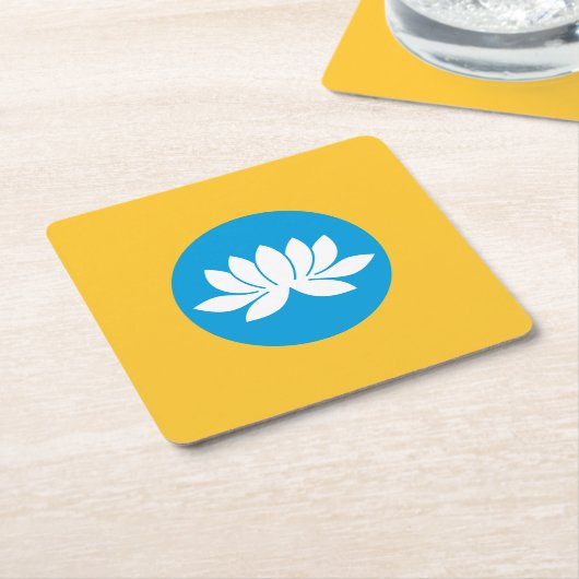 Kalmykia Flag Rechteckiger Pappuntersetzer (angewinkelt)