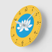 Kalmykia Flag Runde Wanduhr (Winkel)