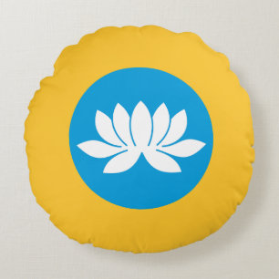 Kalmykia Flag Rundes Kissen