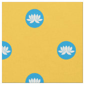 Kalmykia Flag Stoff (Nahaufnahme)