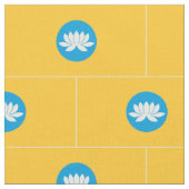 Kalmykia Flag Stoff (Nahaufnahme)
