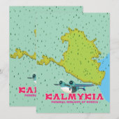 Kalmykia Russland-Karte (Vorne/Hinten)