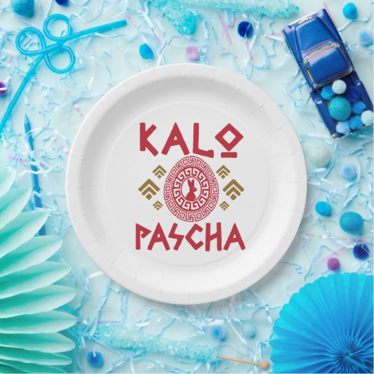 Kalo Pascha Griechischer Ostern Pappteller (Party)