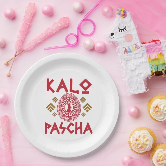 Kalo Pascha Griechischer Ostern Pappteller (Party)