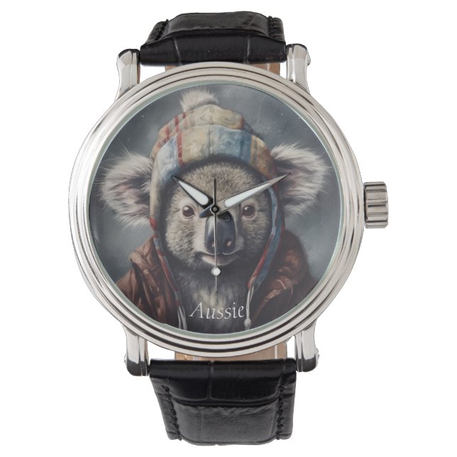 Kaloala mit niedlichem Hut, gepolomisierbar Armbanduhr (Vorderseite)