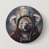 Kaloala mit niedlichem Hut, gepolomisierbar Button (Vorderseite)