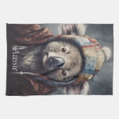 Kaloala mit niedlichem Hut, gepolomisierbar Geschirrtuch (Horizontal)