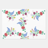 Kalocsa Blume Ungarischer Volkskunst Geschenkpapier Set (Vorderseite 2)