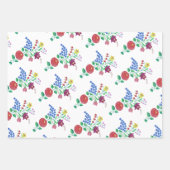 Kalocsa Blume Ungarischer Volkskunst Geschenkpapier Set (Vorderseite)