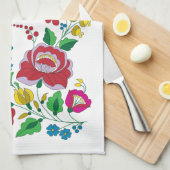 Kalocsa Stickerei Geschirrtuch (Viertel Falte)