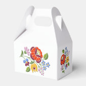 Kalocsa Stickerei - Motiv der ungarischen Volkskun Geschenkschachtel (Rückseite)