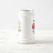 Kalocsa Stickerei - ungarische Volkskunst Bierglas (Mittel)