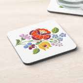 Kalocsa Stickerei - Ungarische Volkskunst Untersetzer (Linke Seite)