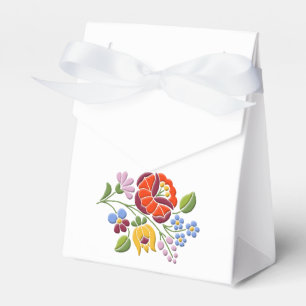Kalocsa Stickerei - ungarisches Volkskunstmotiv Geschenkschachtel