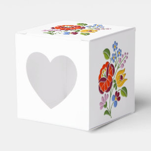 Kalocsa Stickerei - ungarisches Volkskunstmotiv Geschenkschachtel