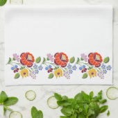 Kalocsa Stickerei-ungarisches Volkskunstmuster Geschirrtuch (Gefaltet)