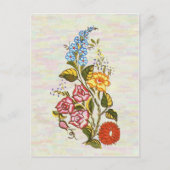 Kalocsai Blumenmotive in heller Basis Postkarte (Vorderseite)