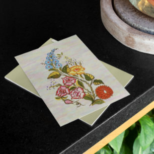 kalocsai floral motifs in light base postkarte