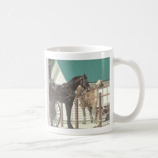Kalona Amish Pferde Kaffeetasse (Rechts)