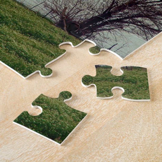 Kalona Iowa Felder und Scheune mit Baum Puzzle (Seite)