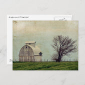 Kalona Iowa Felder und Stall mit Bäumen Postkarte (Vorne/Hinten)