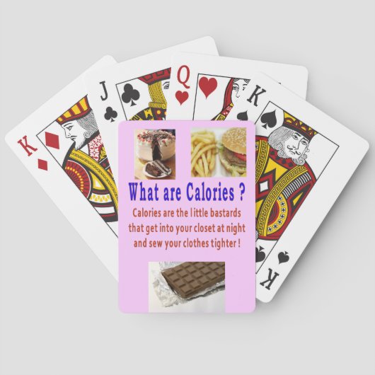 KALORIEN SPIELKARTEN (Rückseite)